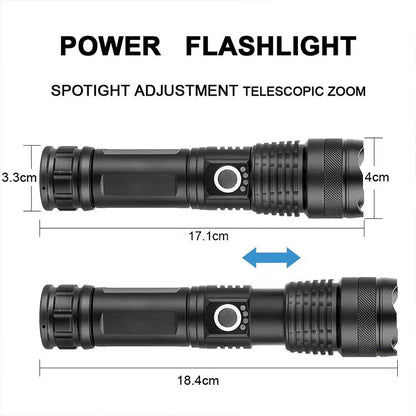 Lampe de Poche Tactique LED Rechargeable
