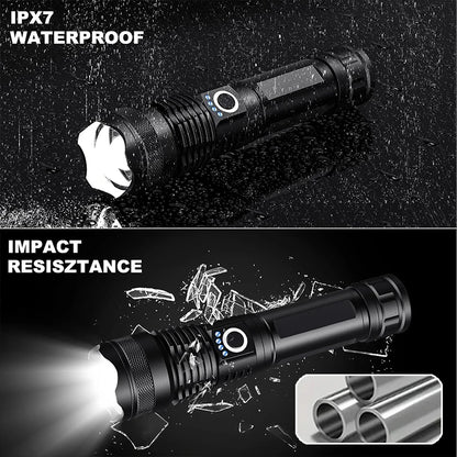 Lampe de Poche Tactique LED Rechargeable