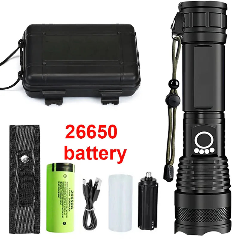 Lampe de Poche Tactique LED Rechargeable