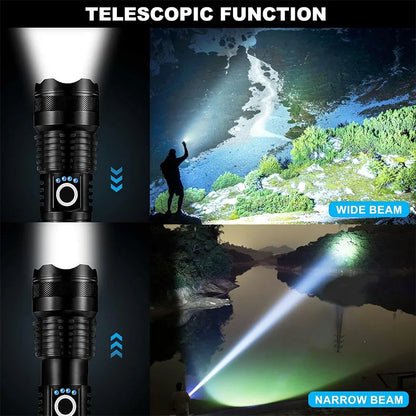 Lampe de Poche Tactique LED Rechargeable