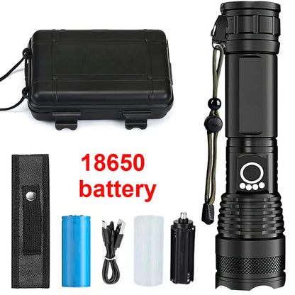 Lampe de Poche Tactique LED Rechargeable